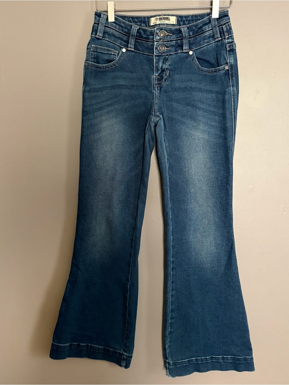 Rock & Roll Denim Women's Mid-Rise Trouser Jeans Size 27